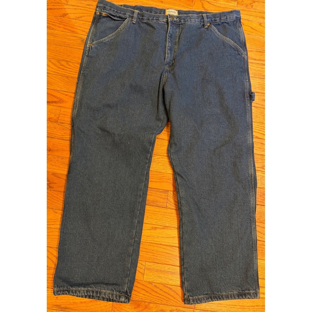 C.E. Schmidt Carpenter Jeans 42x30 Mens Blue Flannel Lined Workwear Utility